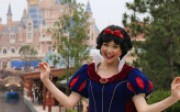 Snow White greets visitors on opening day at Shanghai Disneyland. Photo: Xinhua